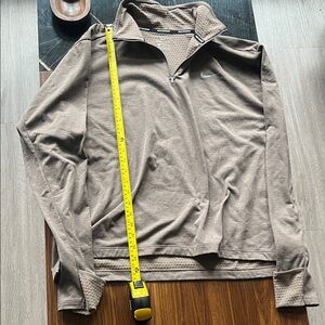 Nike women’s light brown / Tan Zip-Up Sweater